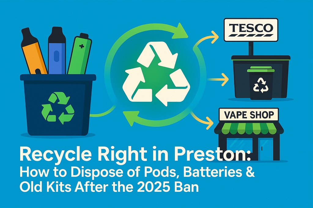 Vape Recycling Preston: How to Dispose of Pods, Batteries & Old Kits After the 2025 Ban