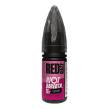 Red Razz vape juice by RIOT SQUAD BAR EDTN, 10mg nicotine strength, perfect for flavor enthusiasts.