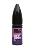 RIOT SQUAD BAR EDTN VIM2 vape juice bottle with 20mg nicotine salt, featuring vibrant purple design.